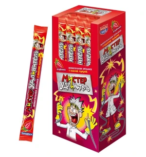 Жевательная резинка МИСТЕР УДЛИНИТЕЛЬ 18 гр. Клубника  1/30шт/12бл.  Канди Клаб