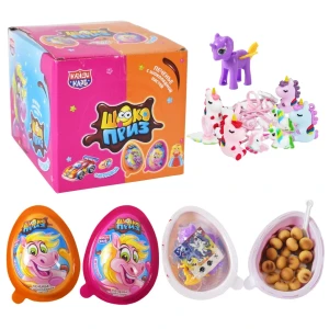 Печенье с шоколадной пастой и игрушкой ШОКОПРИЗ с изображением Лошадки 15 гр.  1/24шт/12бл.  Канди Клаб