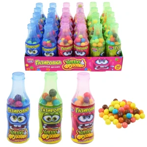 Сахарное драже с хрустящей начинкой ГАЗИРОВКА КЛЕВО ФРУКТОВО 10 гр.  1/30шт/12бл.  Канди Клаб