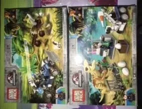 Конструктор блочный  ДИНОЗАВРЫ 110-116+  деталей  в  коробке  в 24х16х5  см