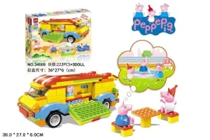 Конструктор блочный 225 деталей в  коробке 36х27х6  см