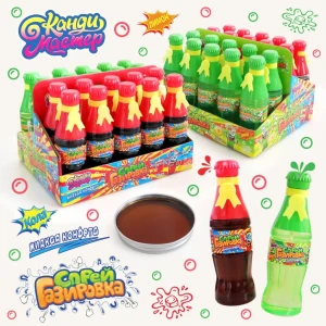 Жидкая конфета спрей ГАЗИРОВКА XXL 80 мл.  Кола-Лимон  1/20шт/20бл.  Канди Мастер