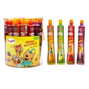 Десерт желейный ЗУБНАЯ ПАСТА ТРИ КОТА 55 гр.  1/30шт/8бл.  Канди Клаб