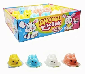 Десерт желейный ДЖЕЛЛИ КРОЛИК 38 гр.  1/30шт/12бл.  Канди Клаб