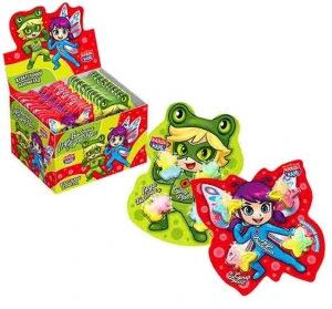 Мармелад ЛЕДИ БАБОЧКА И СУПЕР ФРОГ 9 гр.  ассорти  1/30шт/12бл.  Канди Клаб