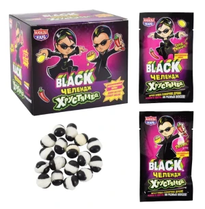 Хрустящее сахарное драже ХРУСТЯМБА BLACK ЧЕЛЕНДЖ 10 гр.  1/30шт/12бл.  Канди Клаб