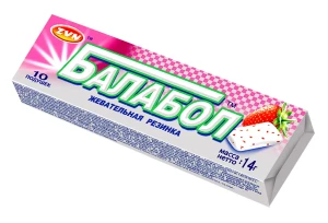 Жевательная резинка в виде драже БАЛАБОЛ со вкусом клубники 14 гр.  1/20шт/30бл.  ТМ ZVN