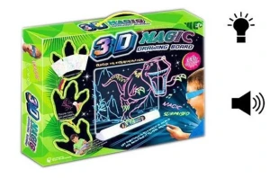 Игра 3D Доска  для  рисования  Свет, Звук в  коробке  38х30х5  см