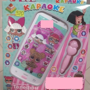 Игрушка Телефон с Караоке  в  коробке  21.5х17  см (Музыка, песни, сказки, английский  язык)  на  РУССКОМ  языке