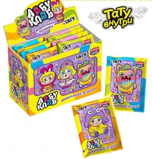 Жевательная резинка с тату ЛАБУ КЛАБ 10 гр.  1/30шт/12бл.  Канди Клаб