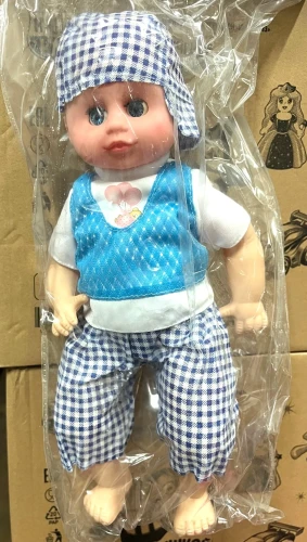 Игрушка Кукла пластмассовая озвученная 36х16 см в пакете