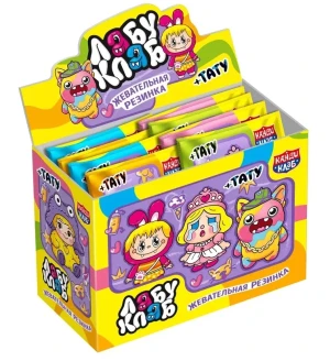 Жевательная резинка с тату ЛАБУ КЛАБ 10 гр.  1/30шт/12бл.  Канди Клаб