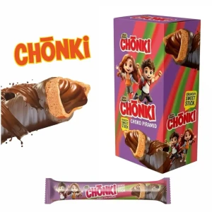 Хрустящие сладкие палочки CHONKI со вкусом шоколада 20 гр.  1/20шт/12бл.