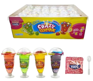 Десерт желейный со взрывной карамелью CRAZY ШЕЙК 41 гр.   1/30шт/8бл.   Канди Клаб