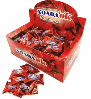 Жевательная резинка с наполнителем ХОЛОДОК вкус Клубника 3,5 гр.   1/100/20бл.л