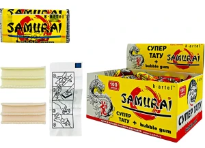 Жевательная резинка SAMURAI  с тату  2,5 гр.    1/100шт/10бл.    K-ARTEL