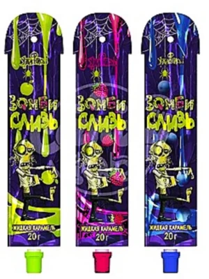 Жидкая карамель ЗОМБИ СЛИЗЬ 20 гр.    1/30шт/20бл.     FunCandyLab