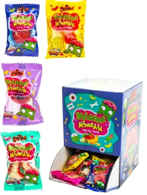 Мармелад  ЗОМБИЧЕСКИЙ МАРМЕЛАД ЧАСТИ ТЕЛА  9 гр.       1/75шт/12бл.      FunCandyLab