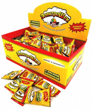 Жевательная резинка "Электрошок" 3,5 гр. со вкусом манго  1/100шт/20бл. ТМ Холодок