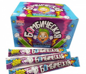 Жевательная резинка с кислой пудрой "Бомбическая" ассорти 10 гр  1/48шт/12 бл.
