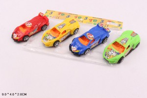 Игрушечный Набор машин 9х4 см 4  шт.  комплект в пакете