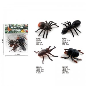 Игрушечный Набор Жуков, Пауков 4 шт. комплект в пакете 23х28 см