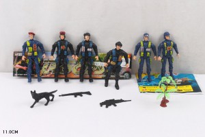 Игрушечный Набор 6 Солдатиков размер 11 см в пакете