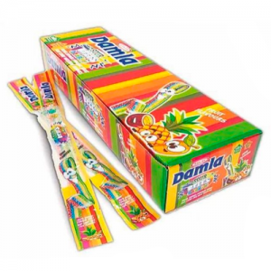 Мармелад DAMLA Дамла кислые ремешки 60 см. 15 гр. Радуга 1/72шт/6бл.  Tayash  № 8544
