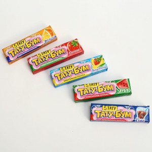 Жевательная резинка в пластинках с татуировками "ТАТУ-БУМ" ассорти 12,5 гр  1/20 шт/30бл