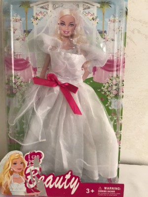 Платье свадебное для Куклы в блистере 33х20х4 см