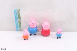 Игрушечный Набор 4 Свинки 9 и 6 см в пакете