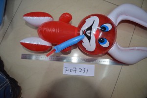 Игрушка Заяц с морковкой надувной 65 см из ПВХ-пленки