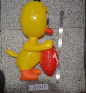 Игрушка Утка с сердцем надувная 60х30х20 см из ПВХ-пленки