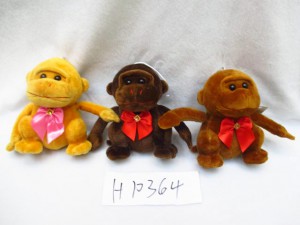 Мягкая Игрушка Обезьяна с бантом, размер 14,5х16х10 см