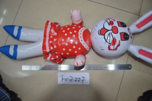 Игрушка Заяц надувной из ПВХ пленки размер 85х25х18 см