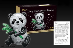 Детский Конструктор 3D 3Д Пазлы Панда 57 деталей в коробке 18х13х6 см