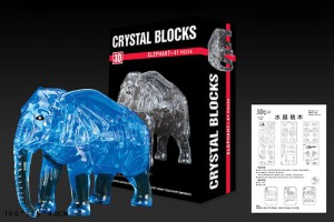 Детский Конструктор 3D 3Д Пазлы Слон 41 деталь в коробке 18х13х6 см