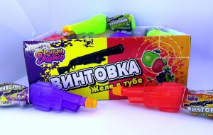 Желе в тубе Винтовка 55 гр.  1/30шт/8бл.  Сластиленд